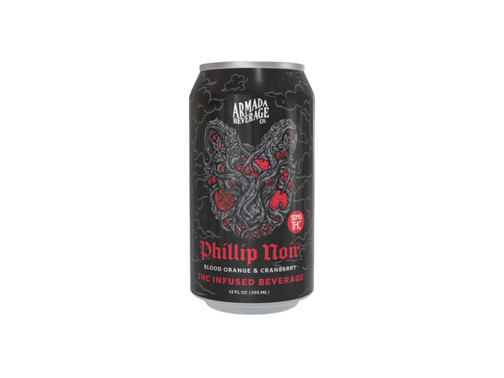 Armada Cannabis Co. Phillip Noir 50mg THC blood orange cranberry 12oz can